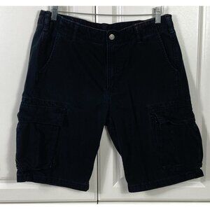 Levi Strauss & Co Cargo Shorts Mens 32 Black 100% Cotton Hiking Camping Outdoor